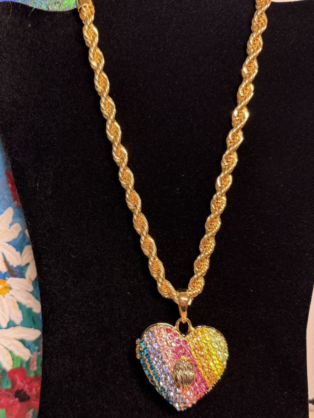 XL Heart Locket Necklace by Kurt Geiger London NWT - Picture 3 of 8